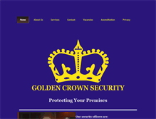 Tablet Screenshot of goldencrownsecurity.com